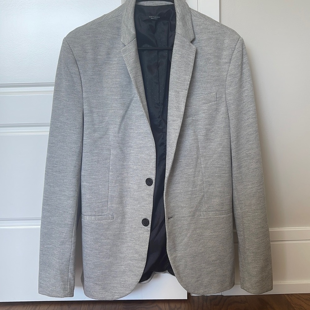 Zara Light Gray Men's Blazer Jacket